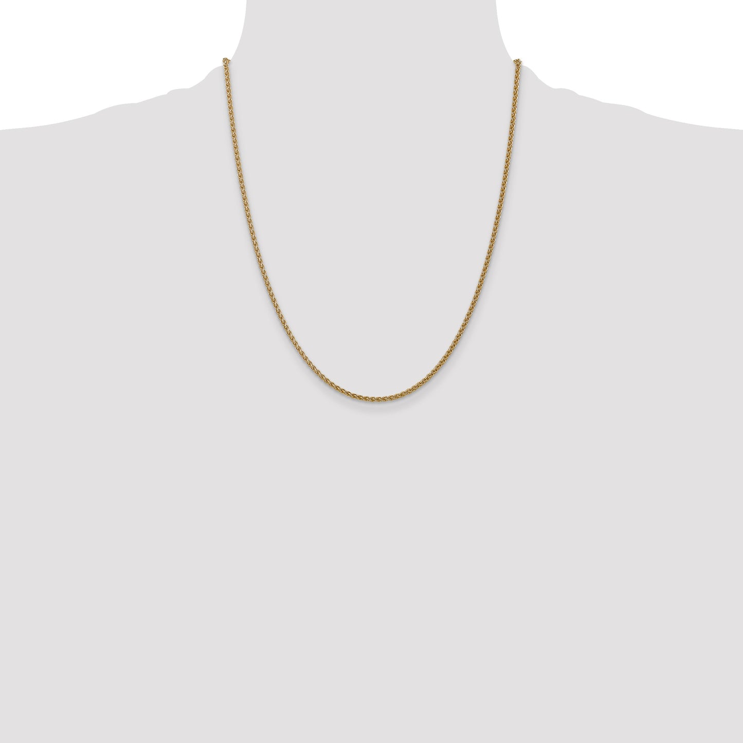 14K 22 inch 1.05mm Spiga with Spring Ring Clasp Chain