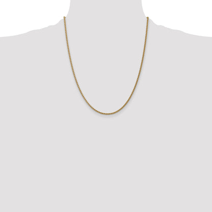 14K 22 inch 1.05mm Spiga with Spring Ring Clasp Chain