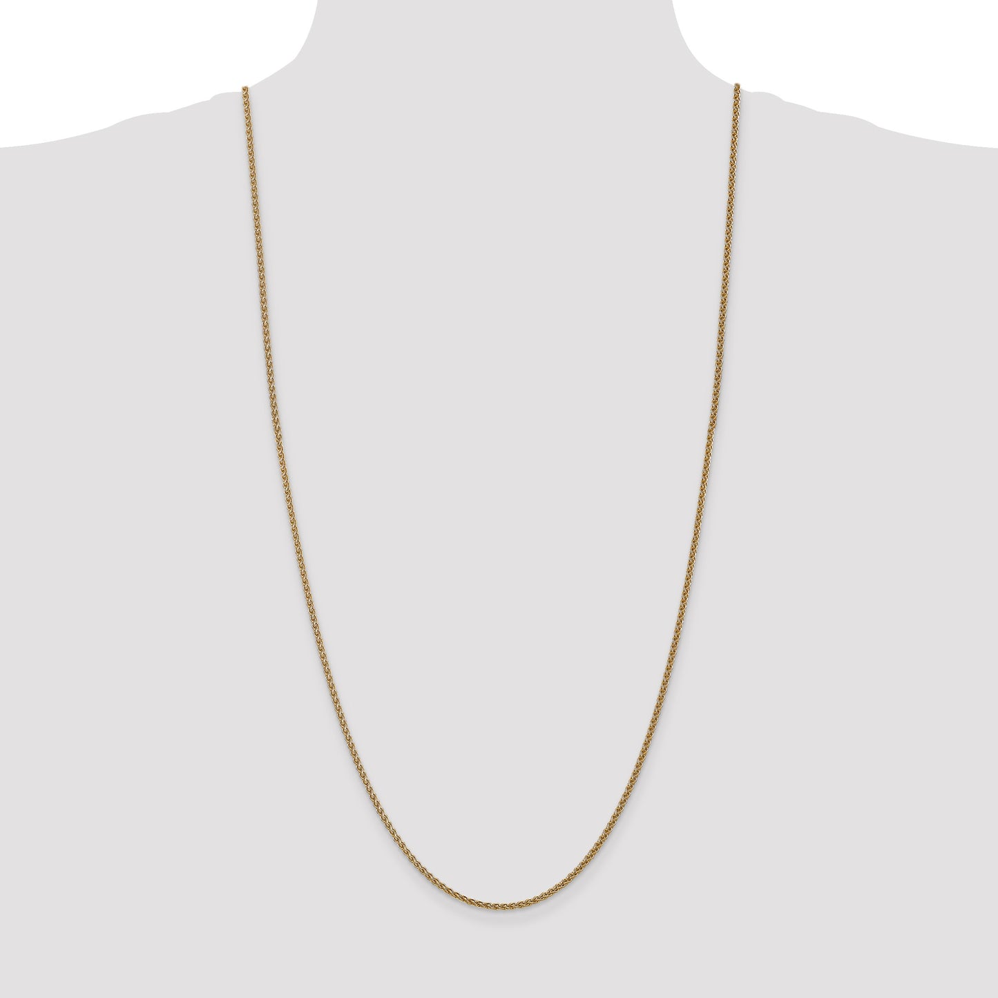 14K 30 inch 1.05mm Spiga with Spring Ring Clasp Chain