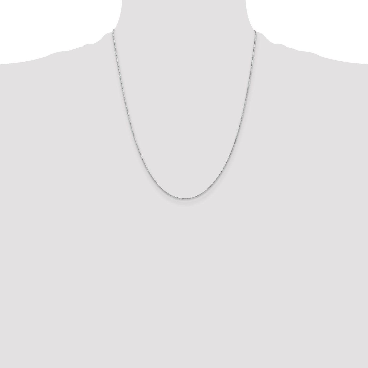14K White Gold 22 inch 1mm Parisian Wheat with Lobster Clasp Chain