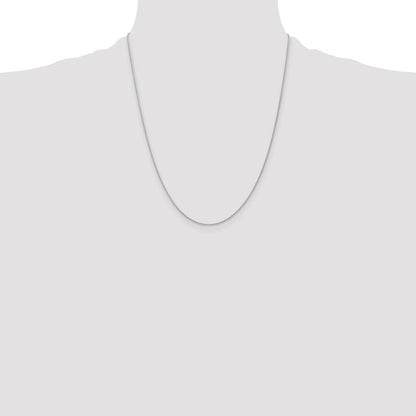 14K White Gold 22 inch 1mm Parisian Wheat with Lobster Clasp Chain