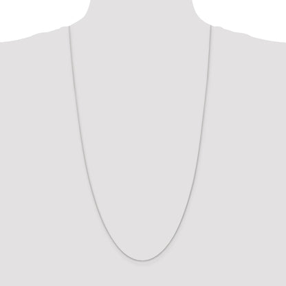 14K White Gold 30 inch 1mm Parisian Wheat with Lobster Clasp Chain