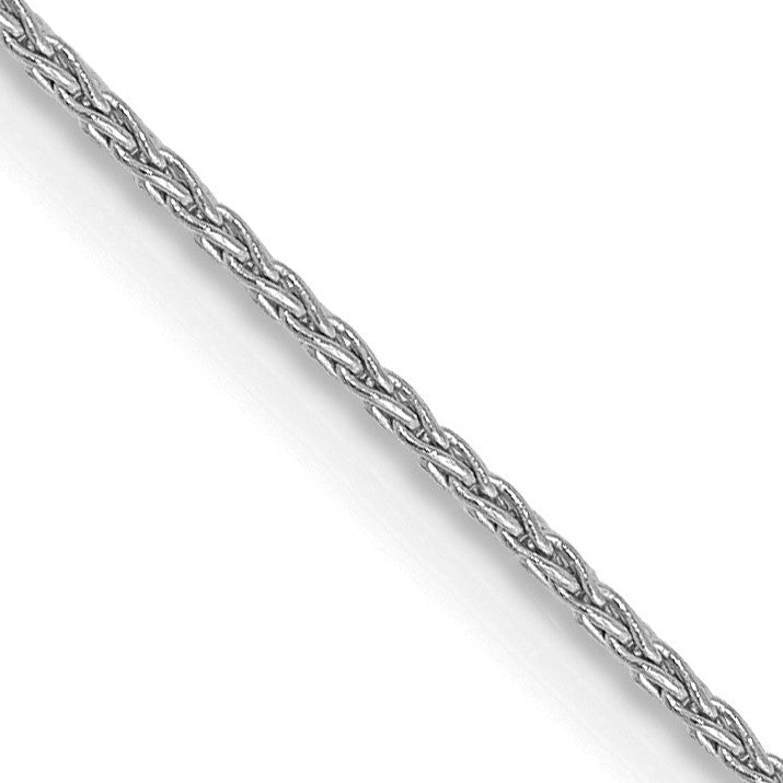 14K White Gold 24 inch 1mm Parisian Wheat with Lobster Clasp Chain
