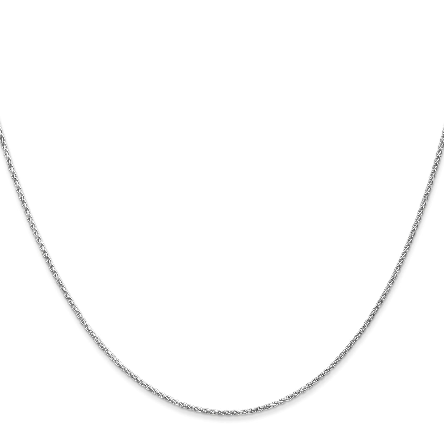 14K White Gold 14 inch 1.2mm Parisian Wheat with Lobster Clasp Chain