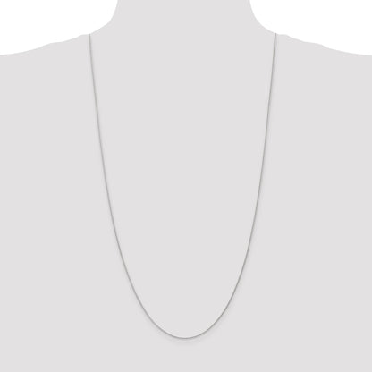 14K White Gold 30 inch 1.2mm Parisian Wheat with Lobster Clasp Chain