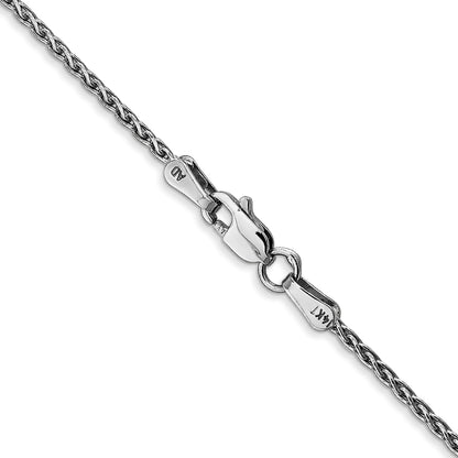 14K White Gold 24 inch 1.5mm Parisian Wheat with Lobster Clasp Chain