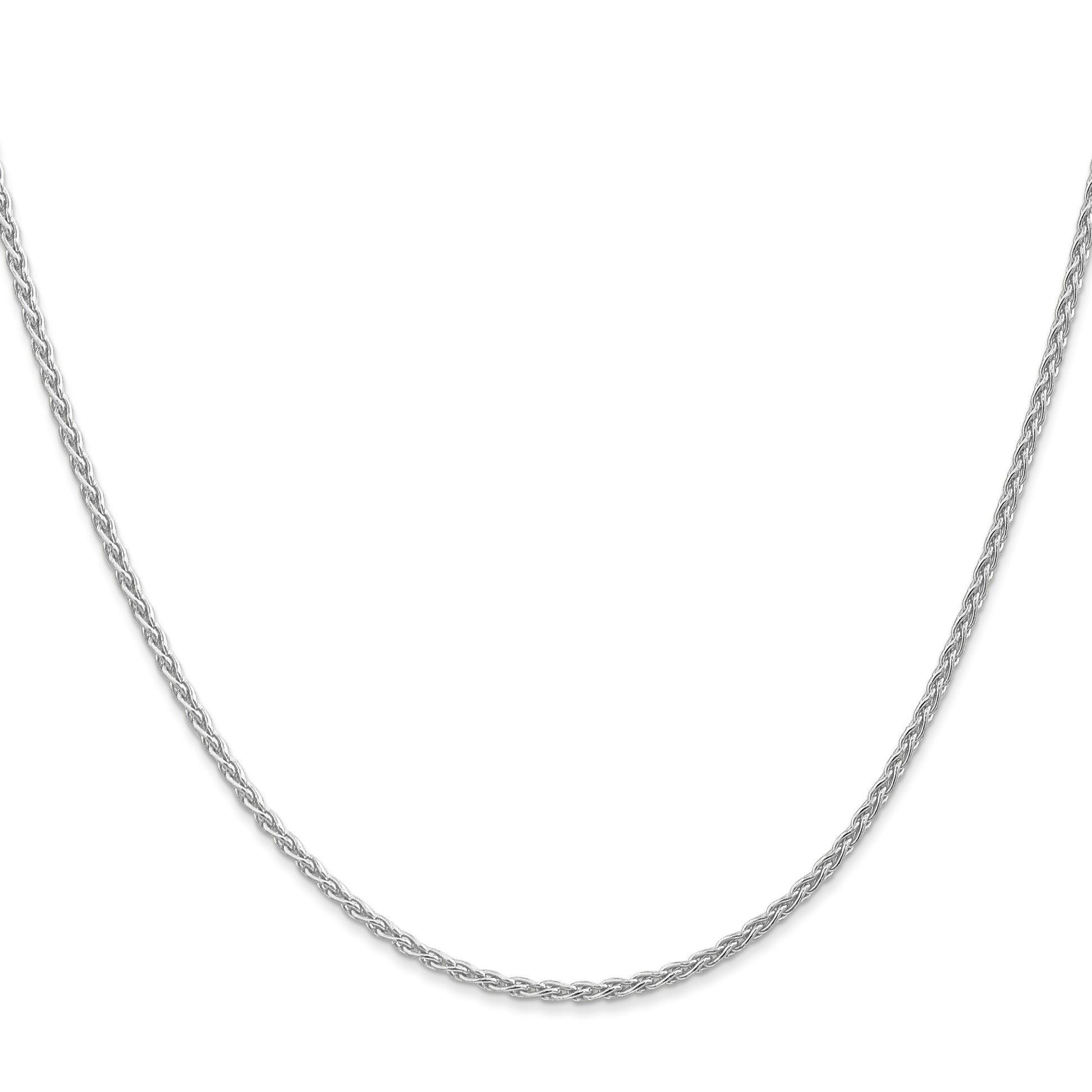 14K White Gold 30 inch 1.75mm Parisian Wheat with Lobster Clasp Chain