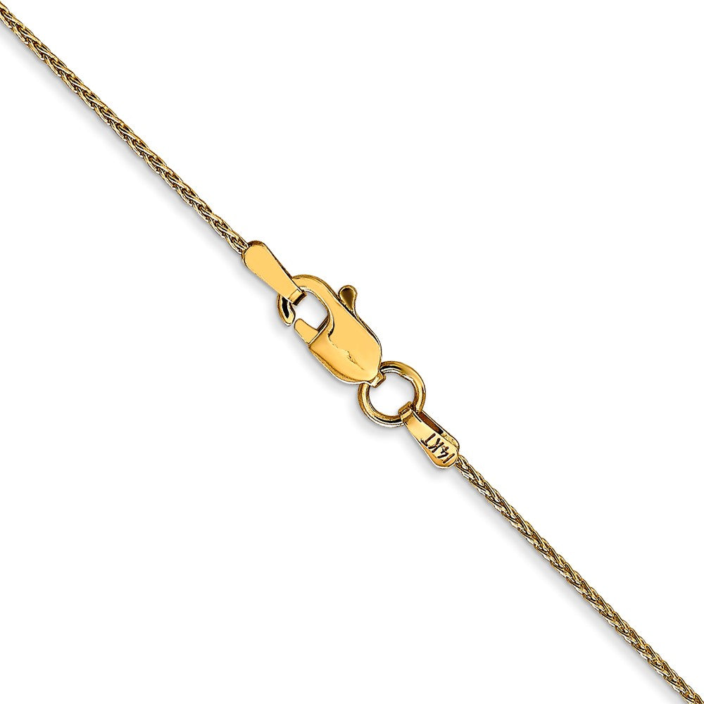 14k 14 inch 1mm Parisian Wheat with Lobster Clasp Chain