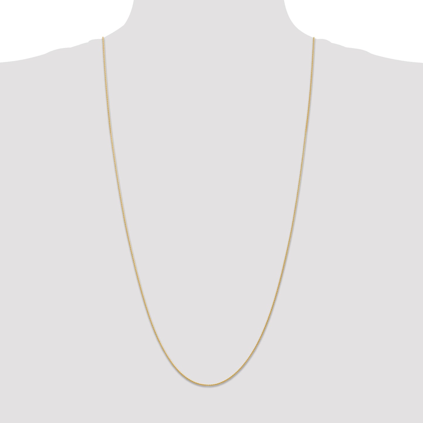14k 30 inch 1mm Parisian Wheat with Lobster Clasp Chain