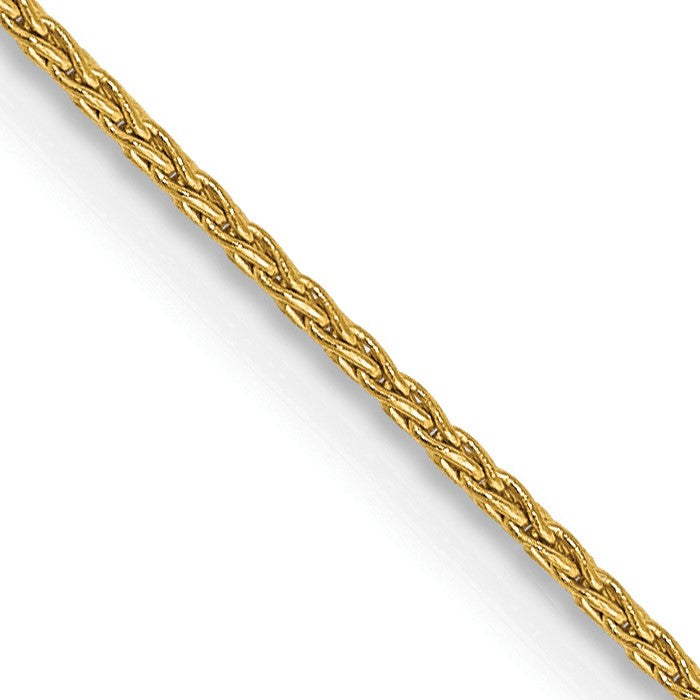 14k 14 inch 1mm Parisian Wheat with Lobster Clasp Chain