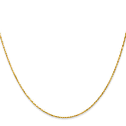 14k 16 inch 1.2mm Parisian Wheat with Lobster Clasp Chain