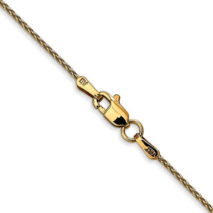 14k 16 inch 1.2mm Parisian Wheat with Lobster Clasp Chain