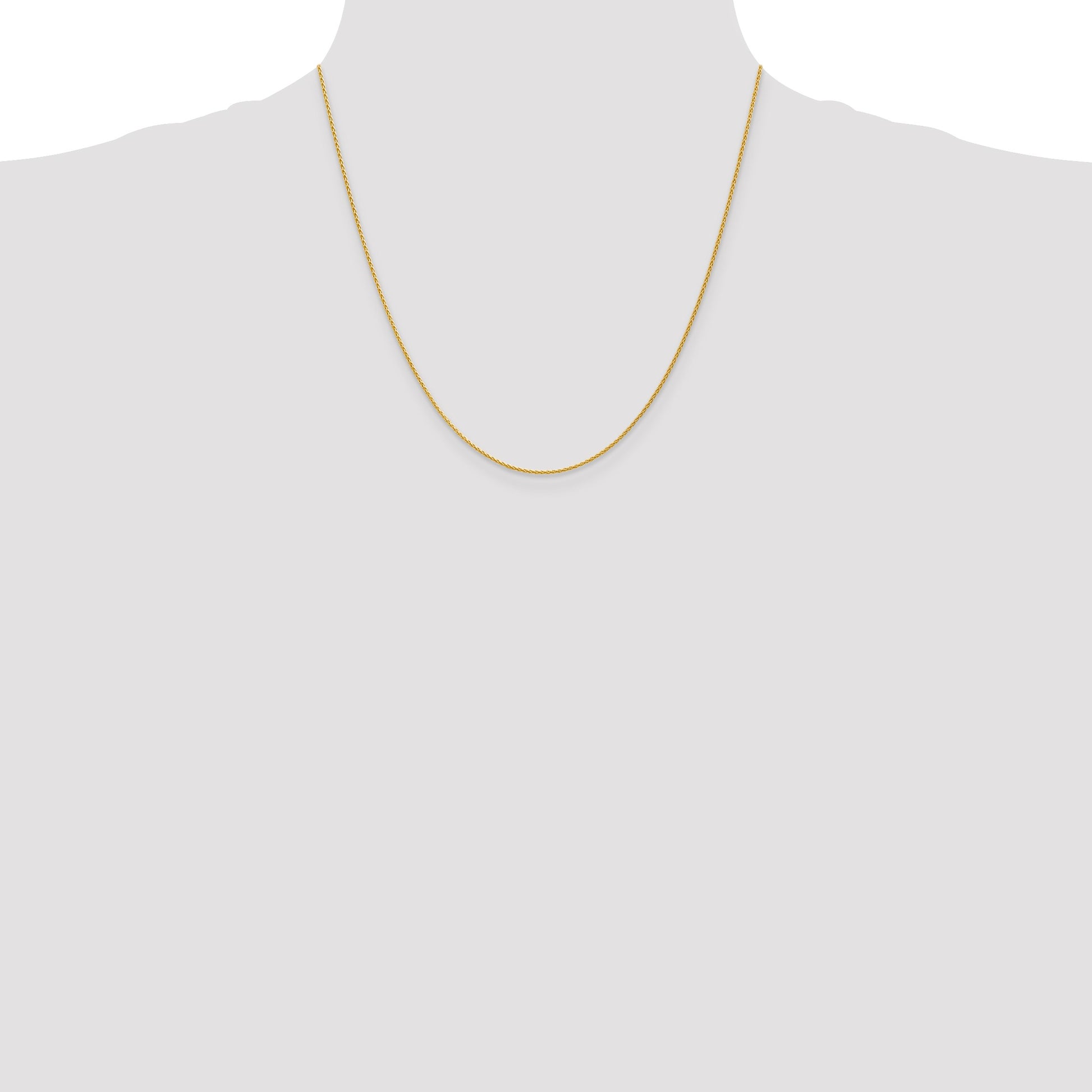 14k 20 inch 1.2mm Parisian Wheat with Lobster Clasp Chain