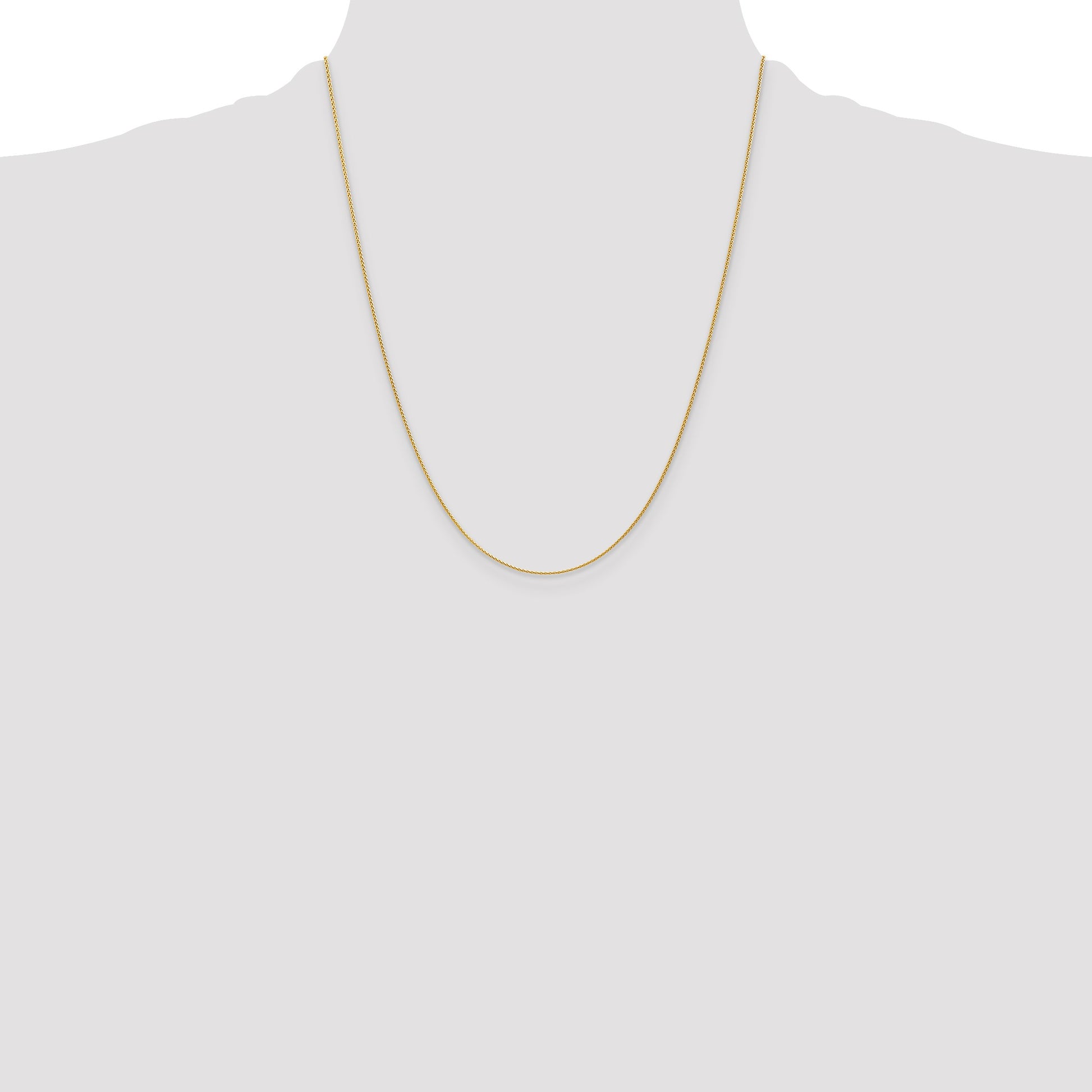 14k 22 inch 1.2mm Parisian Wheat with Lobster Clasp Chain