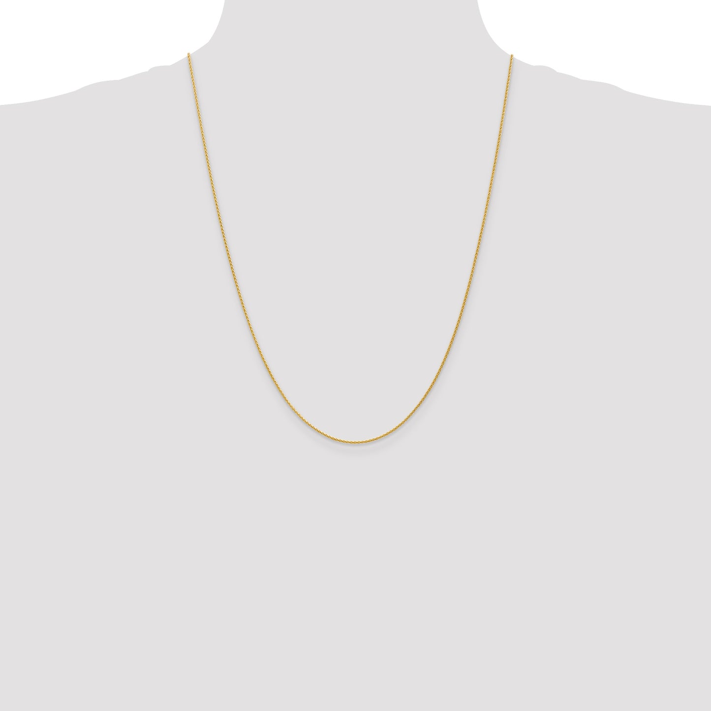 14k 24 inch 1.2mm Parisian Wheat with Lobster Clasp Chain