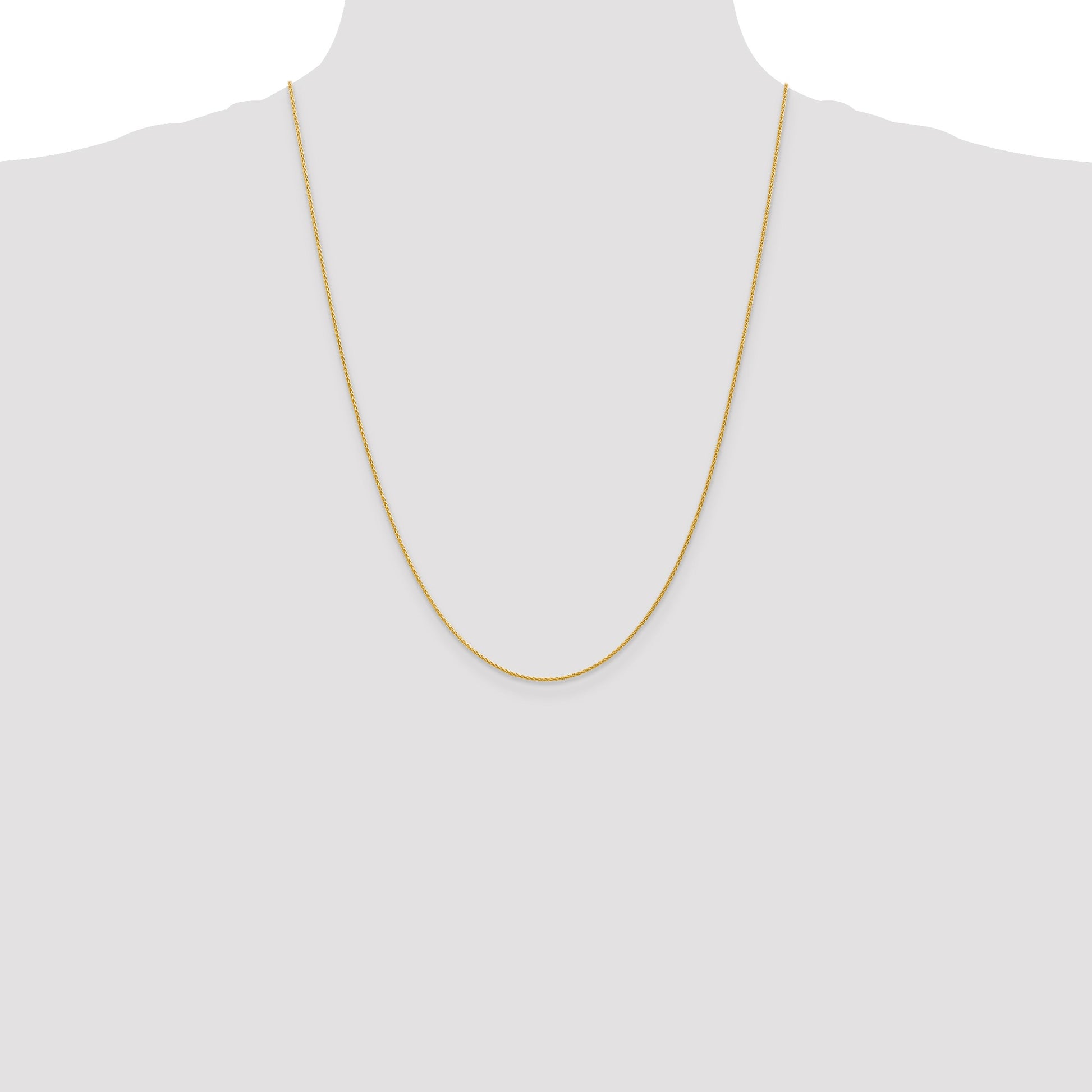 14k 24 inch 1.2mm Parisian Wheat with Lobster Clasp Chain