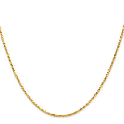 14k 24 inch 1.5mm Parisian Wheat with Lobster Clasp Chain