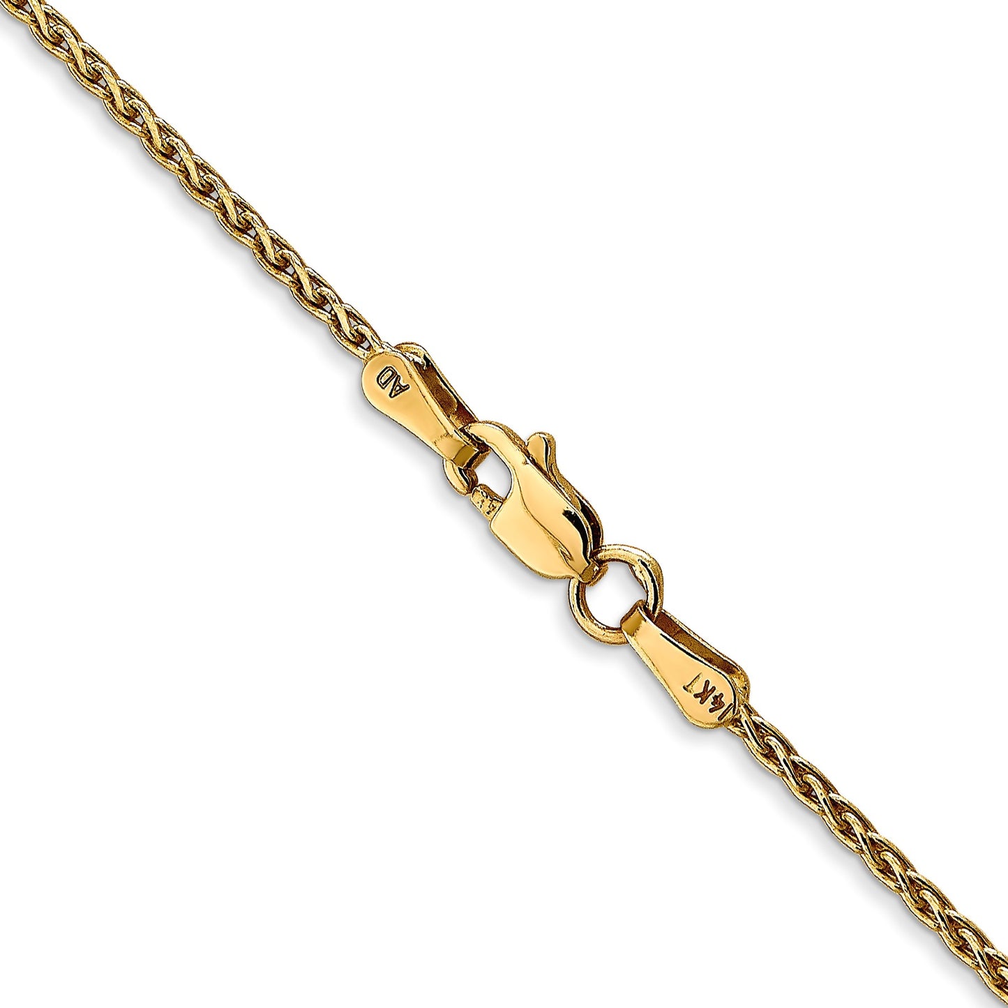 14k 30 inch 1.5mm Parisian Wheat with Lobster Clasp Chain