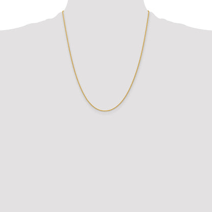 14k 22 inch 1.5mm Parisian Wheat with Lobster Clasp Chain