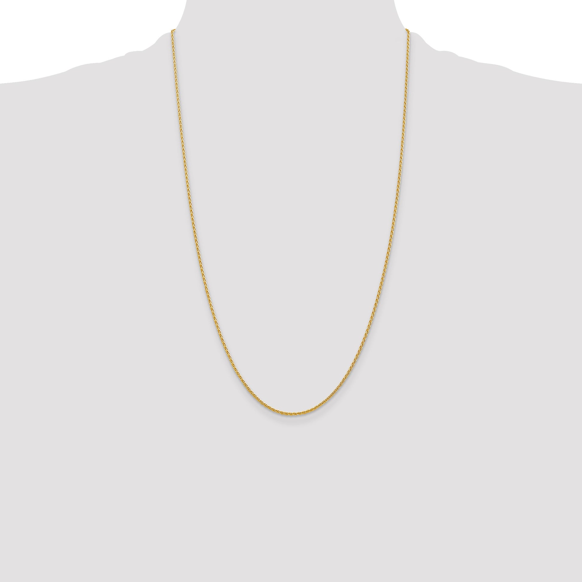 14k 26 inch 1.5mm Parisian Wheat with Lobster Clasp Chain