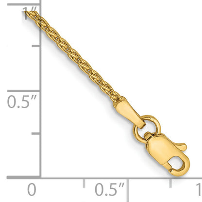 14k 7 inch 1.5mm Parisian Wheat with Lobster Clasp Bracelet