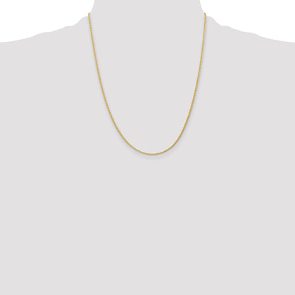 14k 22 inch 1.75mm Parisian Wheat with Lobster Clasp Chain