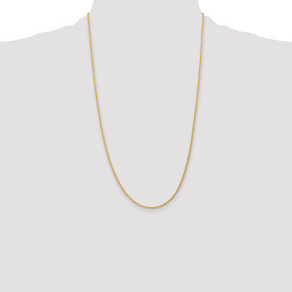 14k 26 inch 1.75mm Parisian Wheat with Lobster Clasp Chain