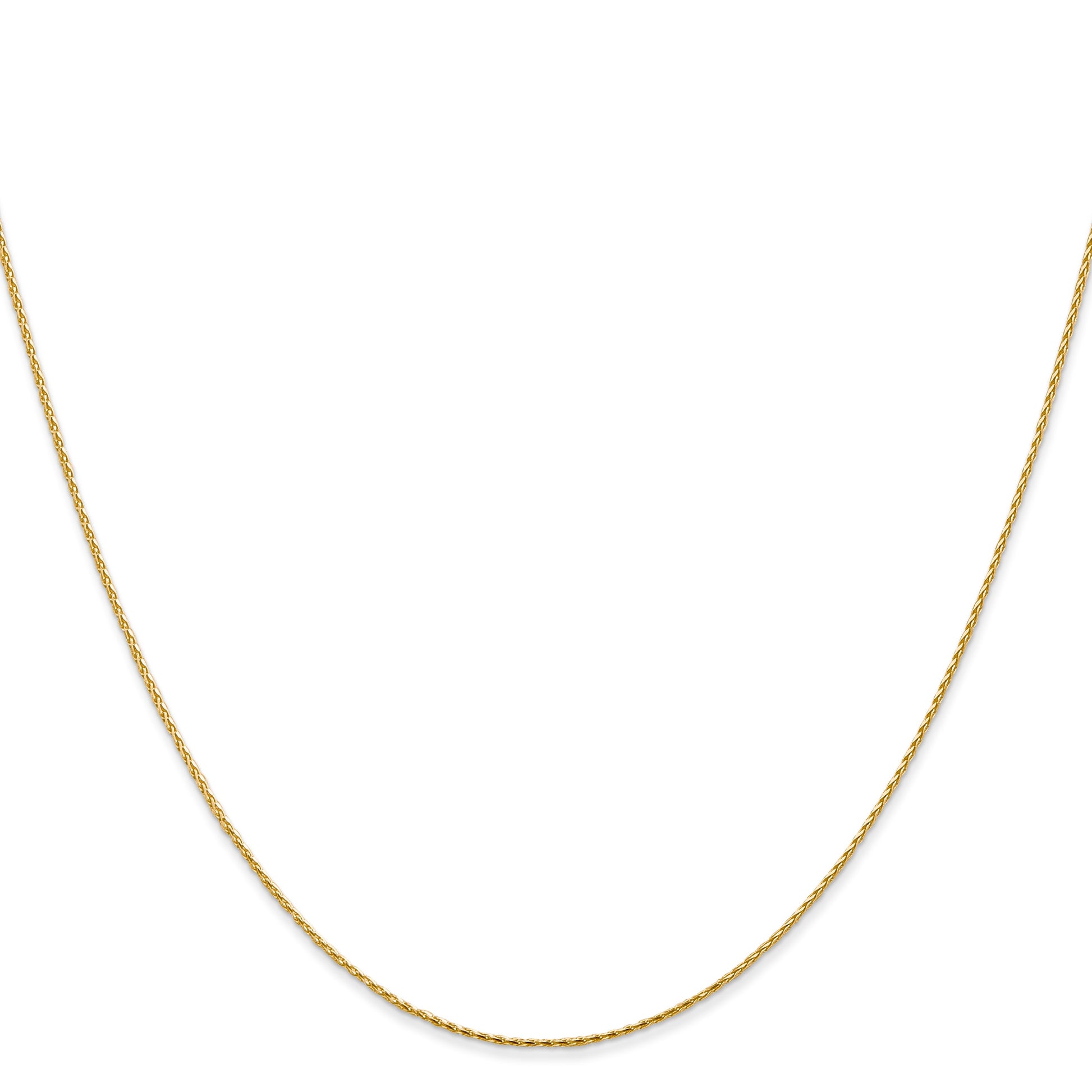 14K 20 inch .8mm Diamond-cut Parisian Wheat with Lobster Clasp Chain