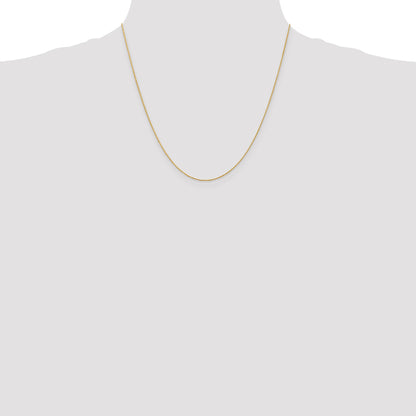 14K 20 inch .8mm Diamond-cut Parisian Wheat with Lobster Clasp Chain