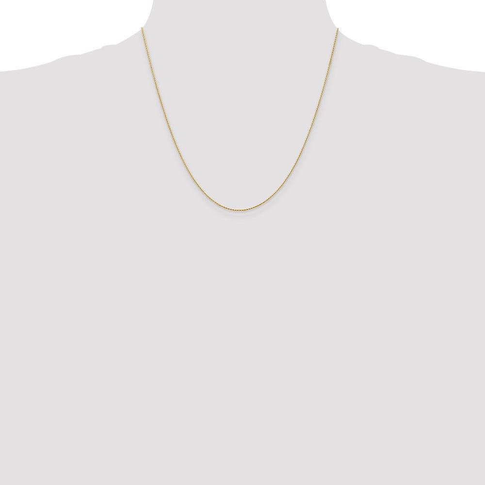 14K 20 inch .8mm Diamond-cut Parisian Wheat with Lobster Clasp Chain