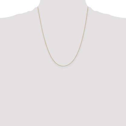 14K 22 inch .8mm Diamond-cut Parisian Wheat with Lobster Clasp Chain
