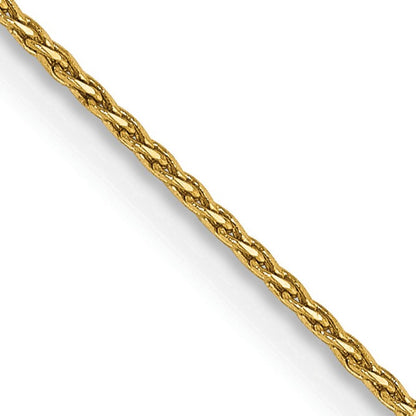 14K 16 inch .8mm Diamond-cut Parisian Wheat with Lobster Clasp Chain