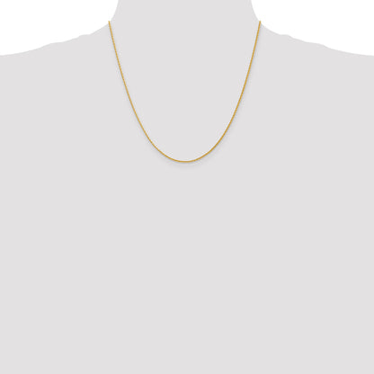 14K 20 inch 1.5mm Diamond-cut Parisian Wheat with Lobster Clasp Chain