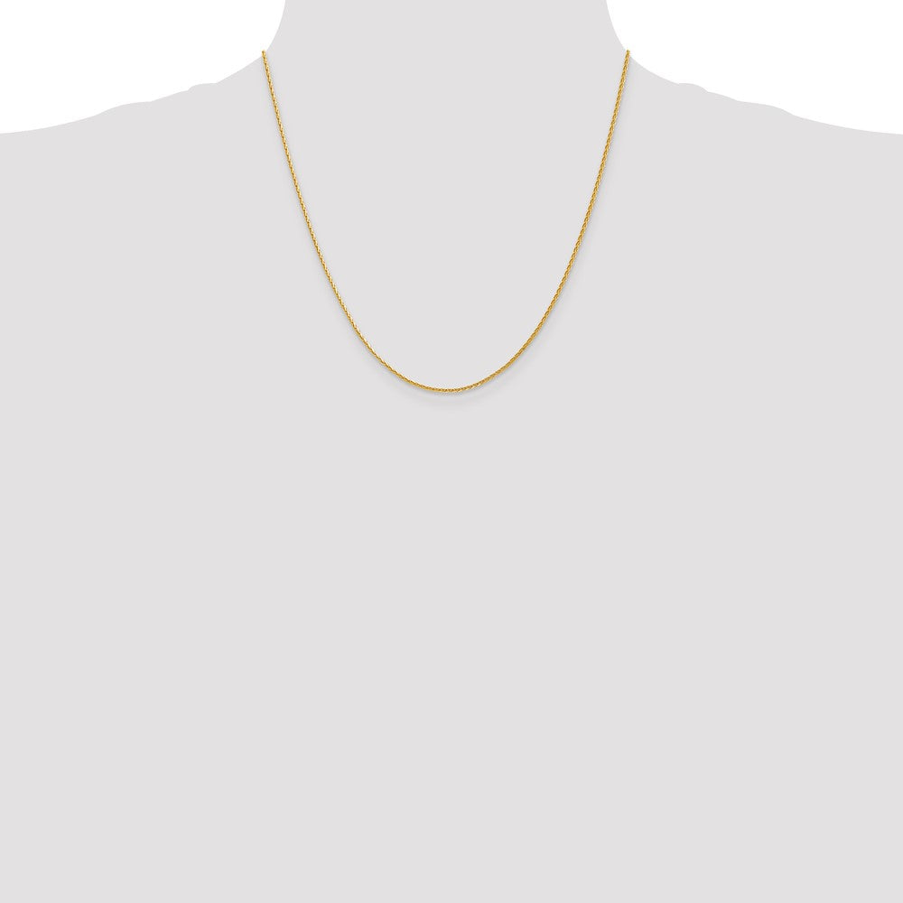 14K 20 inch 1.5mm Diamond-cut Parisian Wheat with Lobster Clasp Chain