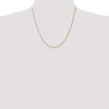 14K 20 inch 1.5mm Diamond-cut Parisian Wheat with Lobster Clasp Chain