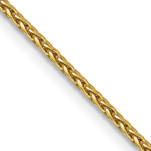 14K 24 inch 1.5mm Diamond-cut Parisian Wheat with Lobster Clasp Chain