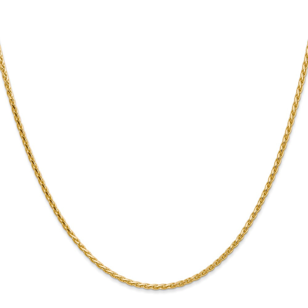 14K 20 inch 1.9mm Diamond-cut Parisian Wheat with Lobster Clasp Chain