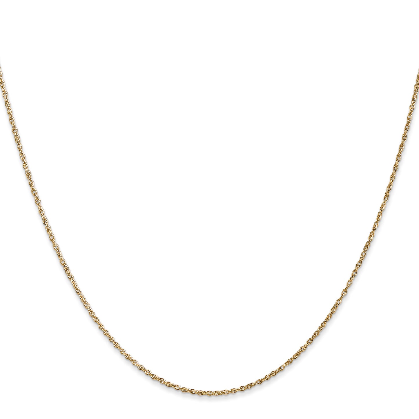 14K 22 inch .8mm Light Baby Rope with Spring Ring Clasp Chain