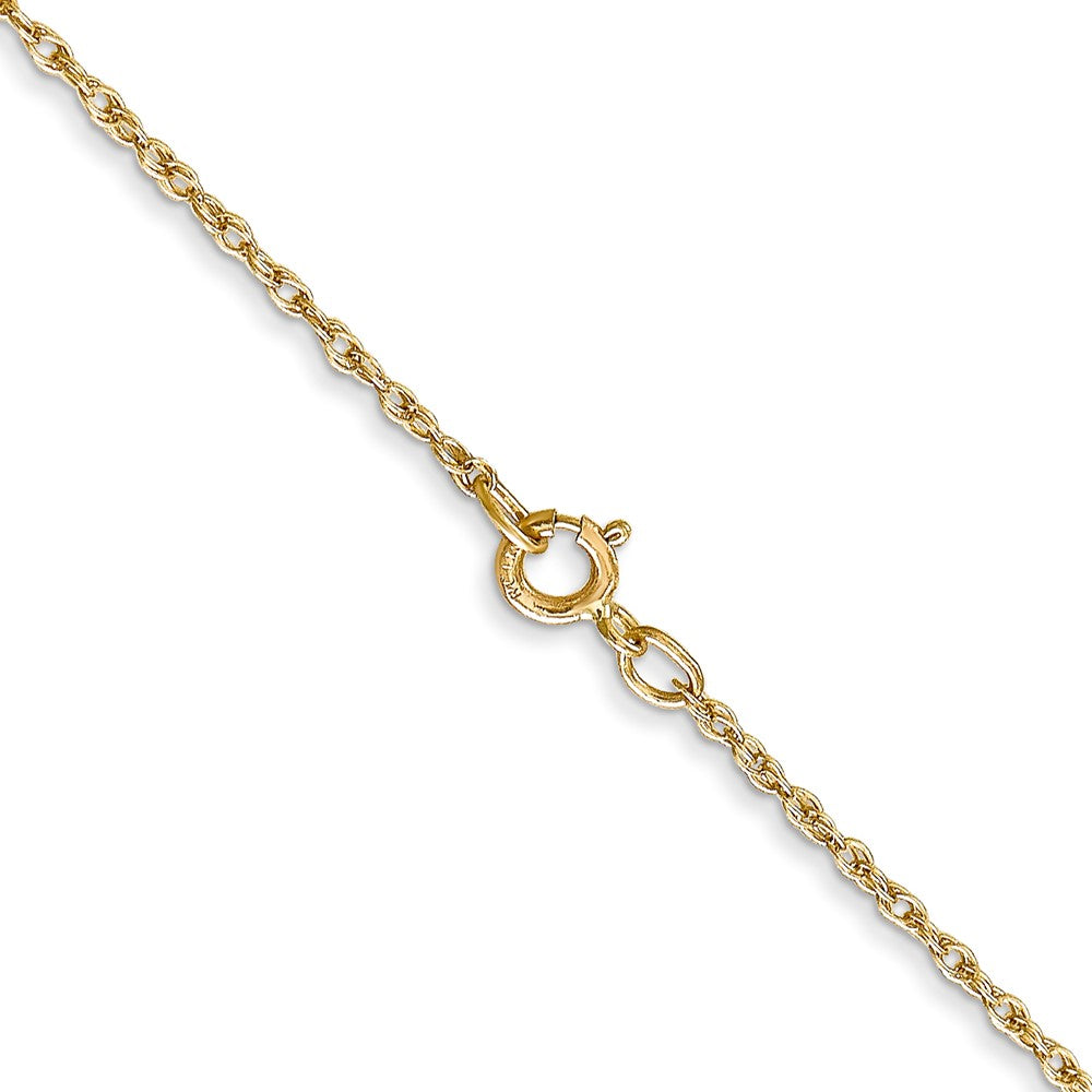 14K 20 inch .8mm Light Baby Rope with Spring Ring Clasp Chain