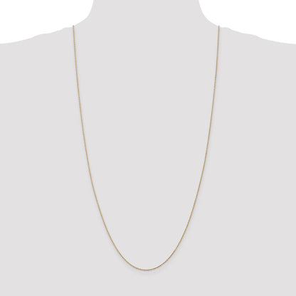 14K 30 inch .8mm Light Baby Rope with Spring Ring Clasp Chain