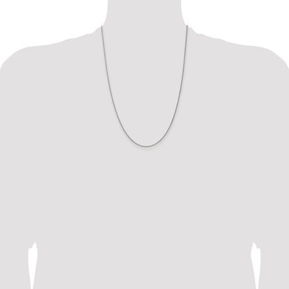 14K White Gold 24 inch 1.25mm Spiga with Lobster Clasp Chain