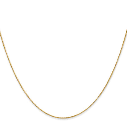 14K 20 inch .7mm Round Parisian Wheat with Lobster Clasp Chain