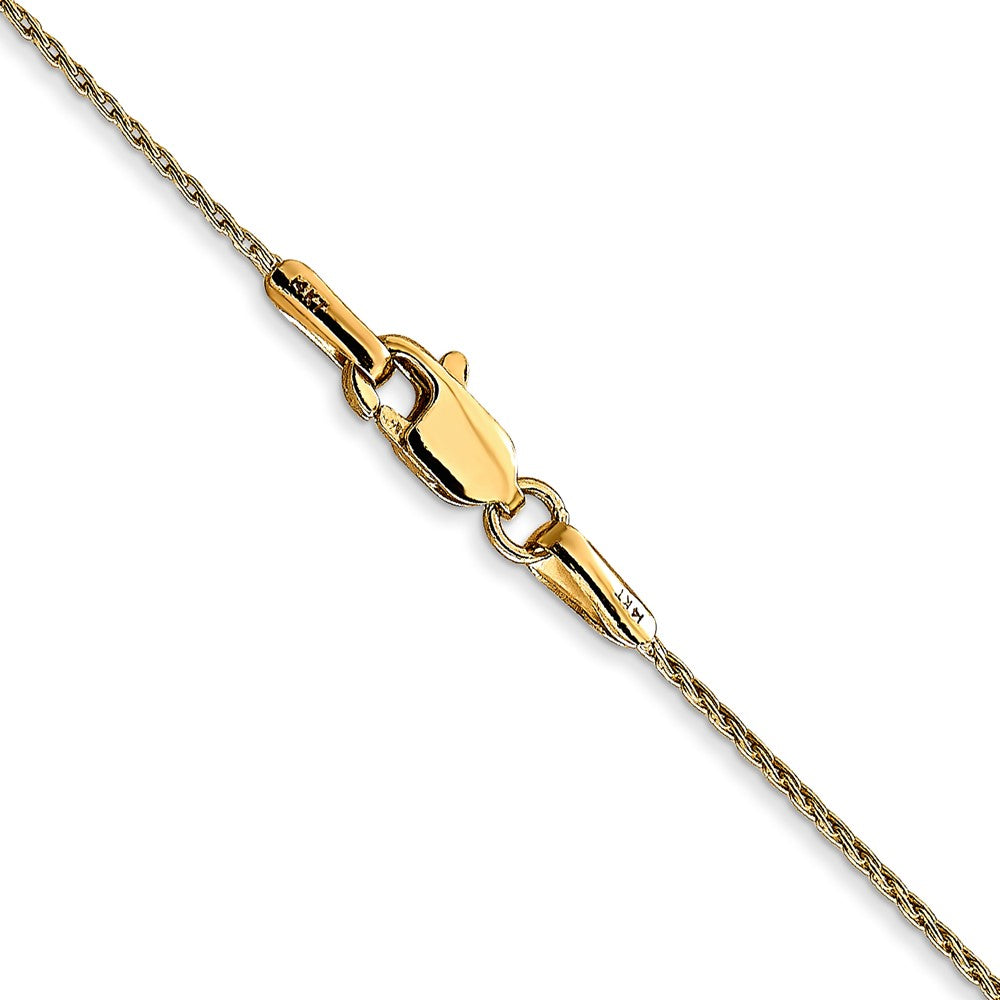 14K 20 inch .7mm Round Parisian Wheat with Lobster Clasp Chain