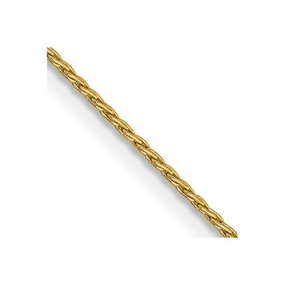 14K 16 inch .7mm Round Parisian Wheat with Lobster Clasp Chain