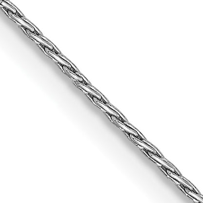 14K White Gold 20 inch .7mm Round Parisian Wheat with Lobster Clasp Chain