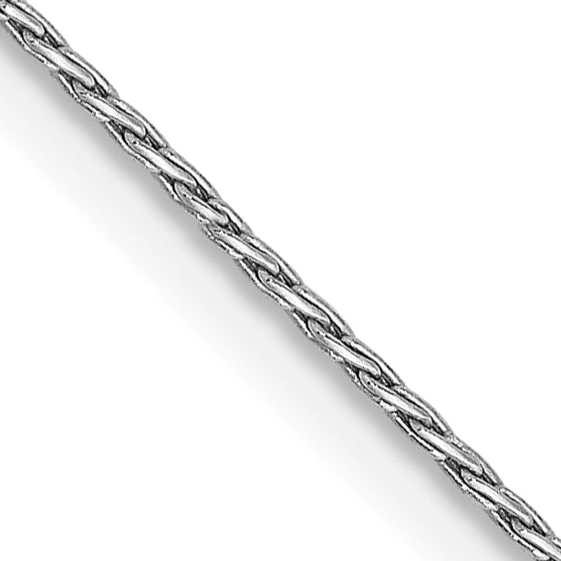 14K White Gold 20 inch .7mm Round Parisian Wheat with Lobster Clasp Chain