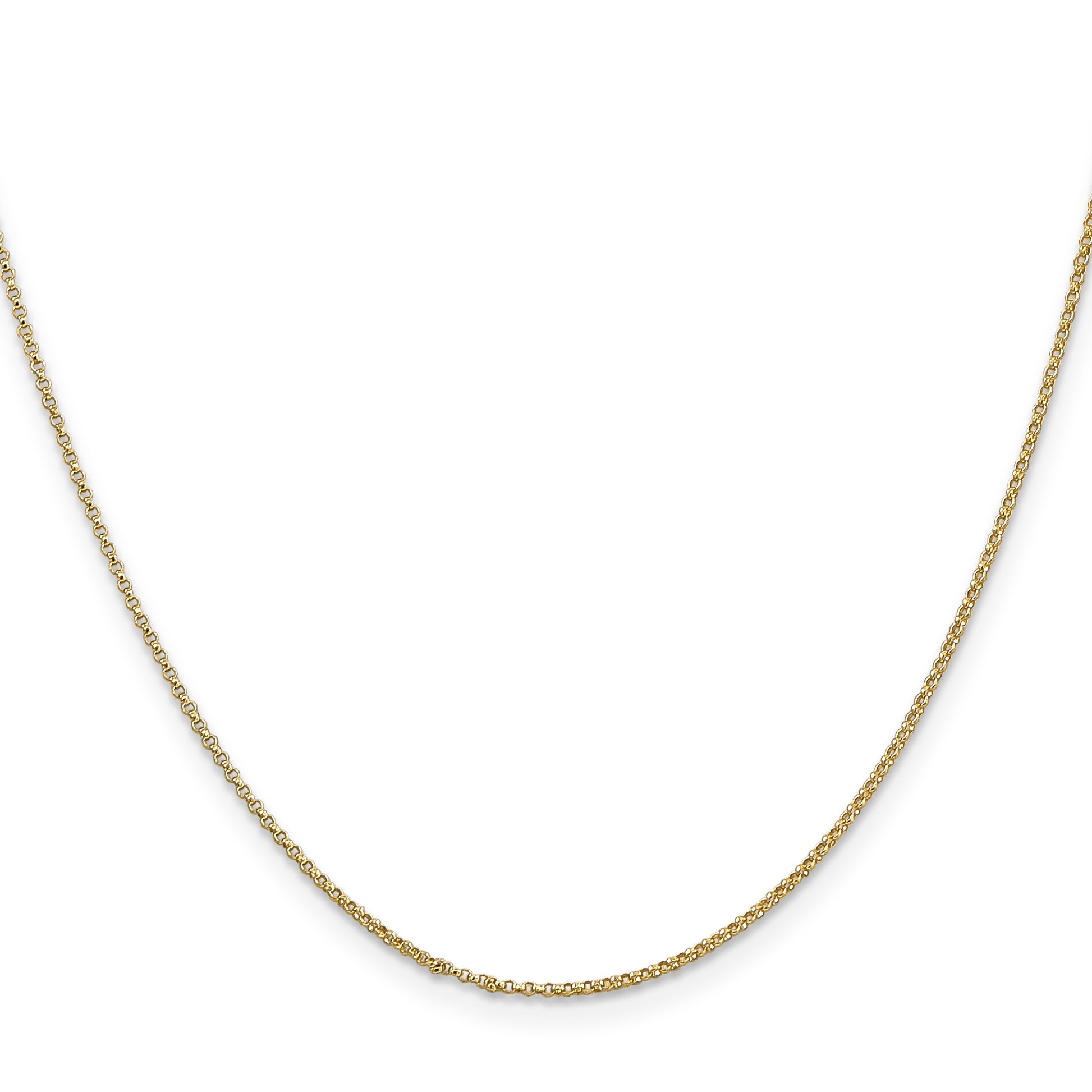 14K 24 inch 1.15mm Rolo with Lobster Clasp Pendant Chain