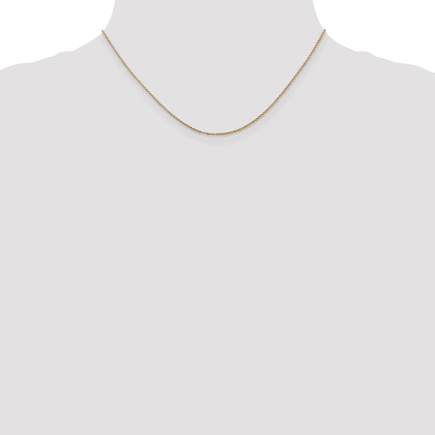 14K 16 inch 1.15mm Rolo with Lobster Clasp Pendant Chain