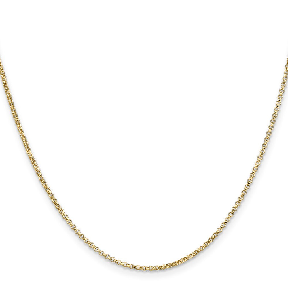 14K 20 inch 1.55mm Rolo with Lobster Clasp Pendant Chain