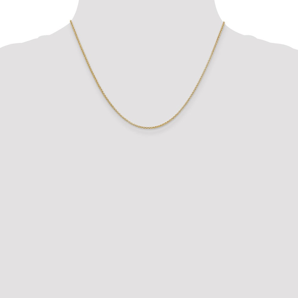 14K 18 inch 1.55mm Rolo with Lobster Clasp Pendant Chain